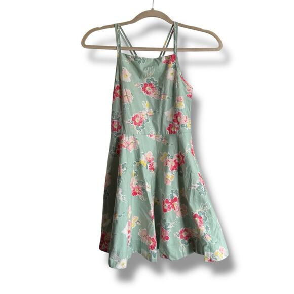 Polo by Ralph Lauren Floral Dress in Green and Pink Sundress Girls 12 - Picture 2 of 6